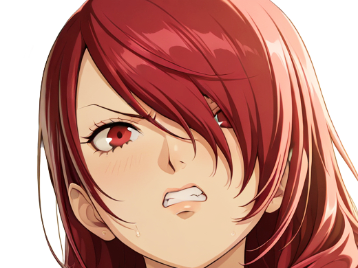 Sticker mitsuru kirijo sees persona 3 reload anime manga jeu rousse femme waifu eleve presidente bde par Dark-63