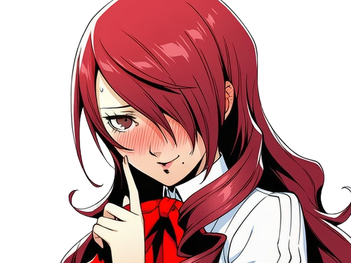 Sticker mitsuru kirijo sees persona 3 reload anime manga jeu rousse femme waifu eleve presidente bde par Dark-63