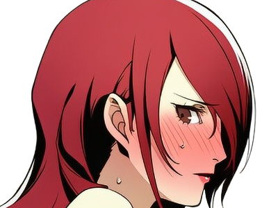 Sticker mitsuru kirijo sees persona 3 reload anime manga jeu rousse femme waifu eleve presidente bde par Dark-63