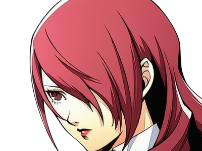 Sticker mitsuru kirijo sees persona 3 reload anime manga jeu rousse femme waifu eleve presidente bde par Dark-63
