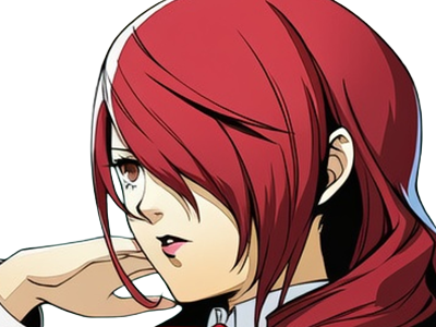 Sticker mitsuru kirijo sees persona 3 reload anime manga jeu rousse femme waifu eleve presidente bde par Dark-63