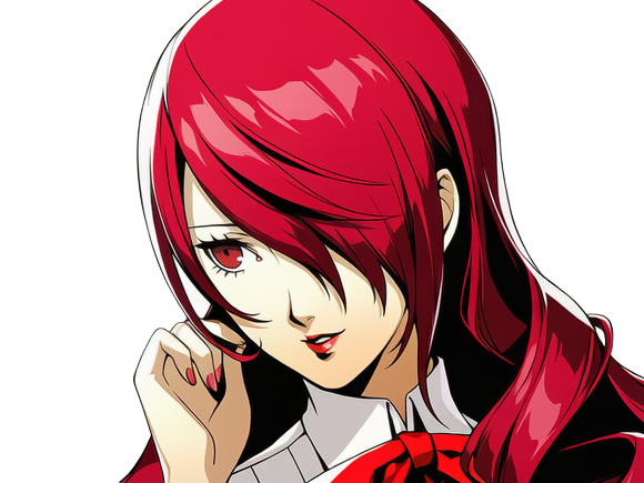 Sticker mitsuru kirijo sees persona 3 reload anime manga jeu rousse femme waifu eleve presidente bde par Dark-63