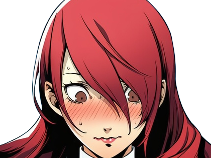 Sticker mitsuru kirijo sees persona 3 reload anime manga jeu rousse femme waifu eleve presidente bde par Dark-63