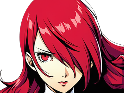 Sticker mitsuru kirijo sees persona 3 reload anime manga jeu rousse femme waifu eleve presidente bde par Dark-63