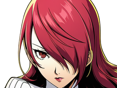 Sticker mitsuru kirijo sees persona 3 reload anime manga jeu rousse femme waifu eleve presidente bde par Dark-63