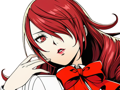 Sticker mitsuru kirijo sees persona 3 reload anime manga jeu rousse femme waifu eleve presidente bde par Dark-63