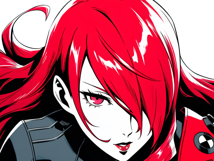 Sticker mitsuru kirijo sees persona 3 reload anime manga jeu rousse femme waifu eleve presidente bde par Dark-63
