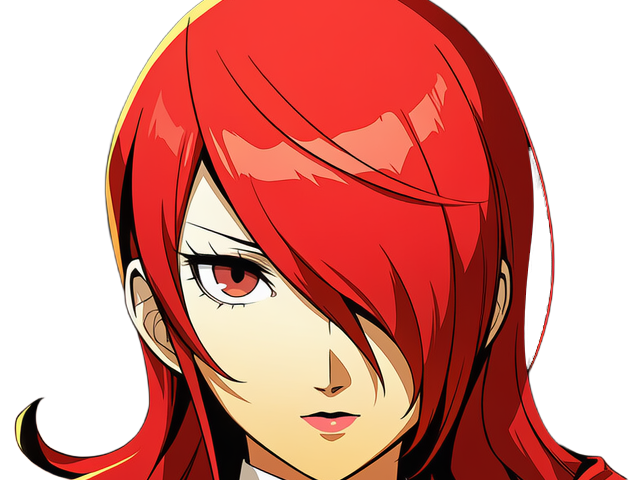 Sticker mitsuru kirijo sees persona 3 reload anime manga jeu rousse femme waifu eleve presidente bde par Dark-63