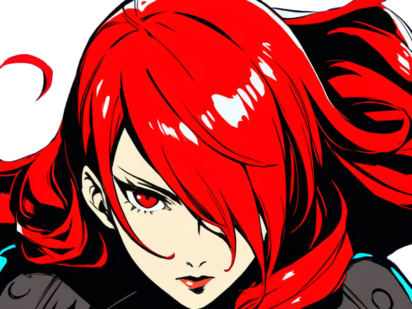 Sticker mitsuru kirijo sees persona 3 reload anime manga jeu rousse femme waifu eleve presidente bde par Dark-63