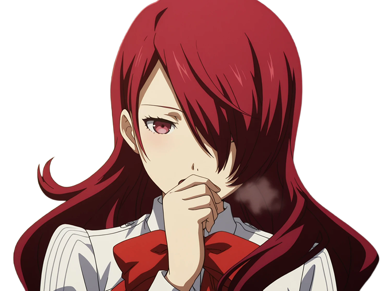 Sticker mitsuru kirijo sees persona 3 reload anime manga jeu rousse femme waifu eleve presidente bde par Dark-63