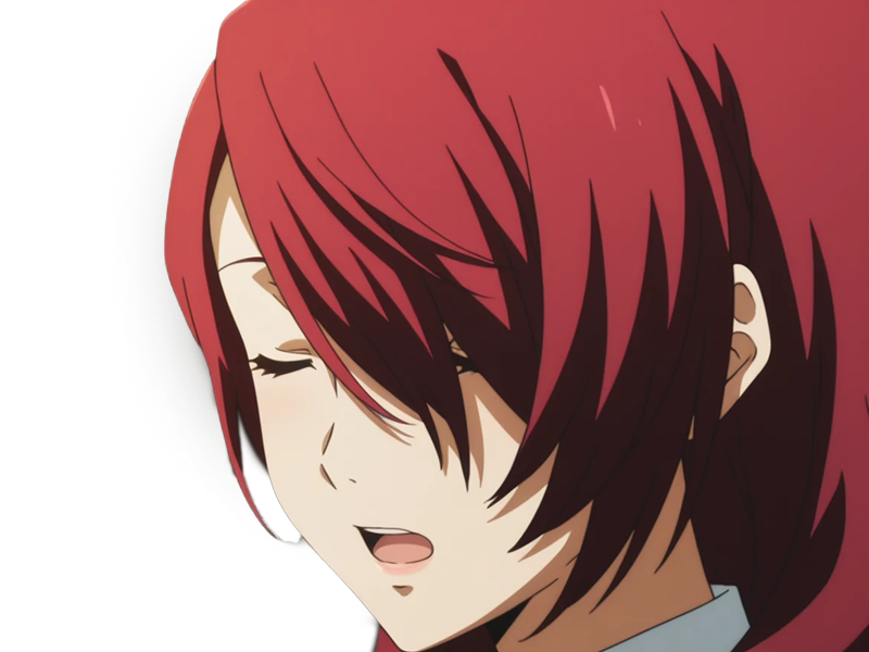 Sticker mitsuru kirijo sees persona 3 reload anime manga jeu rousse femme waifu eleve presidente bde par Dark-63