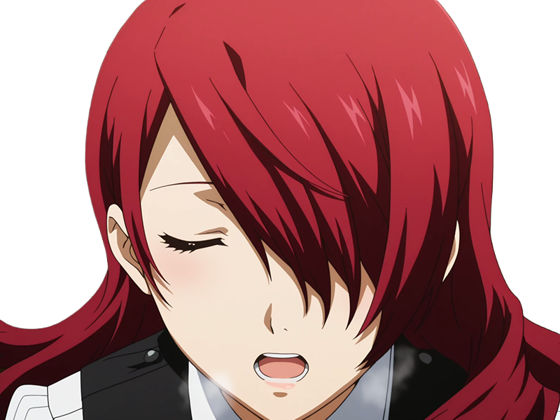 Sticker mitsuru kirijo sees persona 3 reload anime manga jeu rousse femme waifu eleve presidente bde par Dark-63