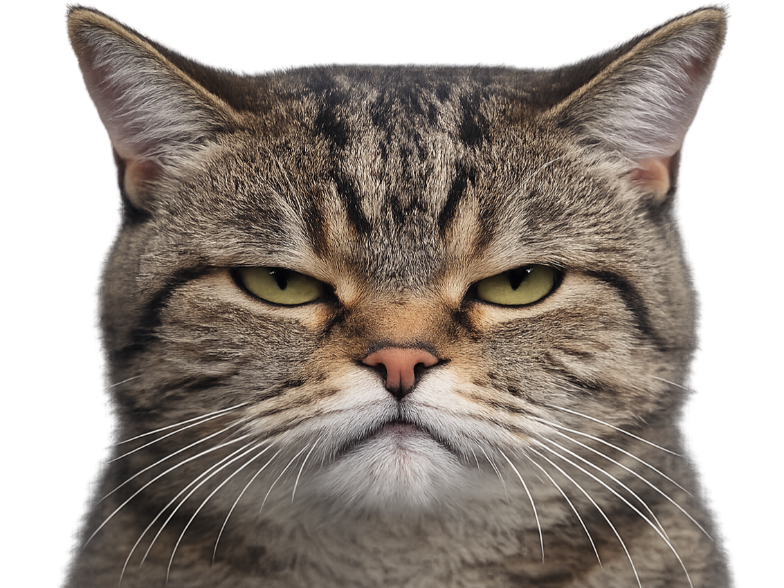 chat grincheux cat fache vener grognon morose raleur rale ronchon agace exaspere marre pfff knifos