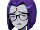 raven-teen-titans-violet-pourpre-dc-comics-demi-demone-trichoporphyree-indigo-lunettes
