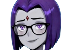 raven-teen-titans-violet-pourpre-dc-comics-demi-demone-trichoporphyree-indigo-lunettes