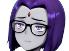 raven-teen-titans-violet-pourpre-dc-comics-demi-demone-trichoporphyree-indigo-lunettes