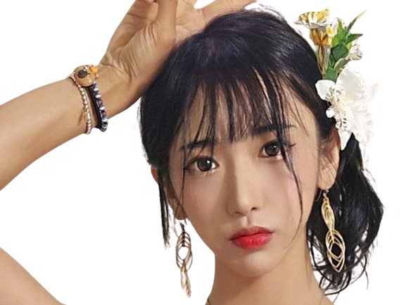 jinnytty streameuse asiatique coreenne twitch pose fleur