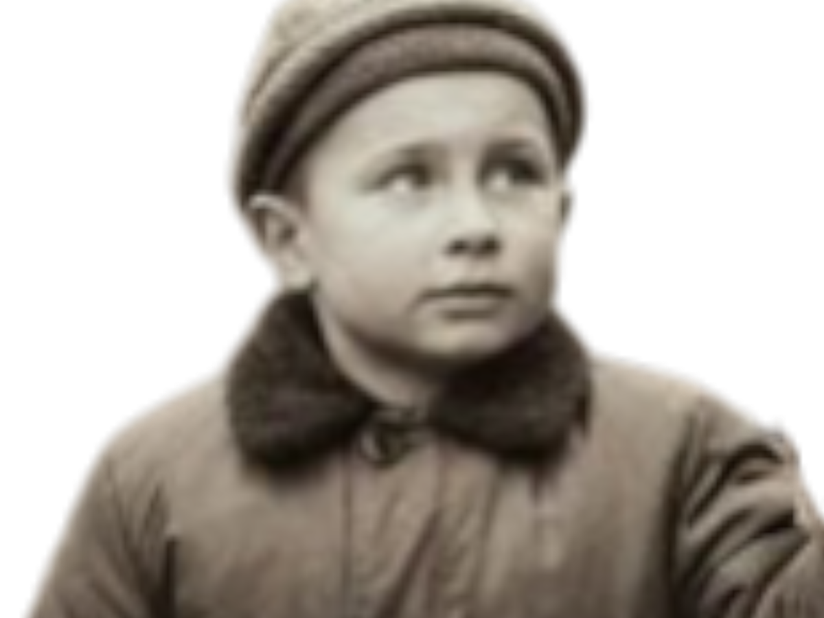 vladimir poutine enfant 5 ans noir et blanc