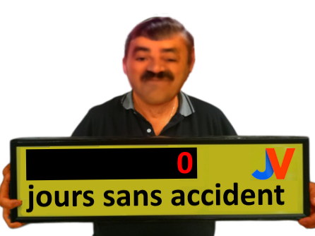 0 jours sans accident risitas pancarte