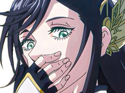 brunhilde record of ragnarok brunehilde valkyrie cheveux bleu nuit yeux vert broche aile bloop