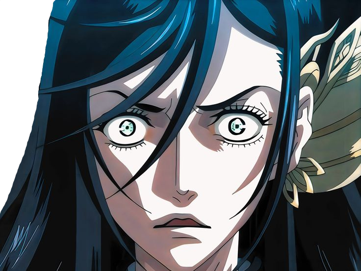 brunhilde record of ragnarok brunehilde valkyrie cheveux bleu nuit yeux vert broche aile bloop