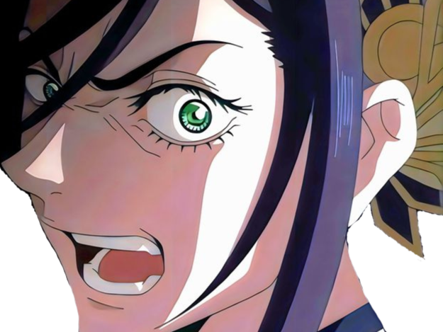 brunhilde record of ragnarok brunehilde valkyrie cheveux bleu nuit yeux vert broche aile bloop