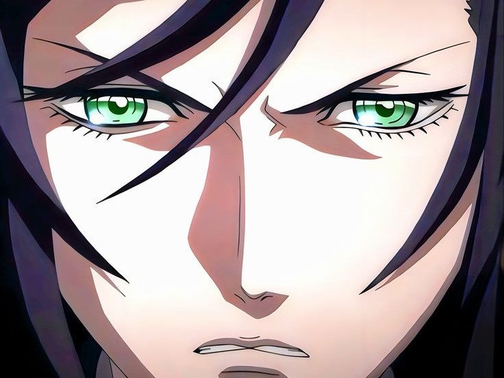 brunhilde record of ragnarok brunehilde valkyrie cheveux bleu nuit yeux vert broche aile bloop