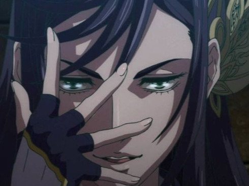 brunhilde record of ragnarok brunehilde valkyrie cheveux bleu nuit yeux vert broche aile bloop