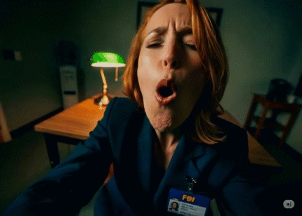 gillian anderson redhead rdh xfiles scully ayy lmao groom area51 lake s4 spit ejac cum