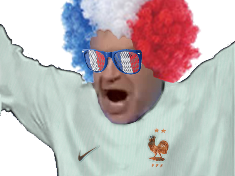 partrick montel alors peut etre 2026 maillot france football edf exterieur lunettes perruque