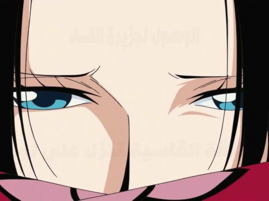 boa hancock one piece cheveux noir yeux bleu boucles oreille serpent bloop