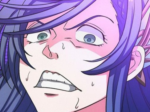 brunhilde record of ragnarok brunehilde cheveux bleu nuit yeux vert broche aile bloop