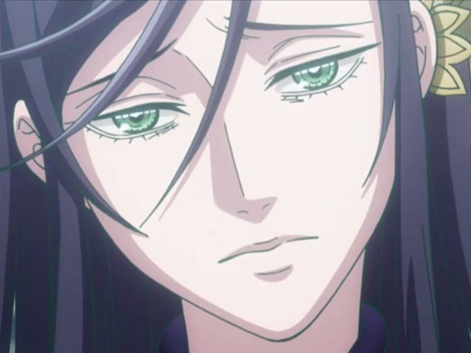 brunhilde record of ragnarok brunehilde cheveux bleu nuit yeux vert broche aile bloop