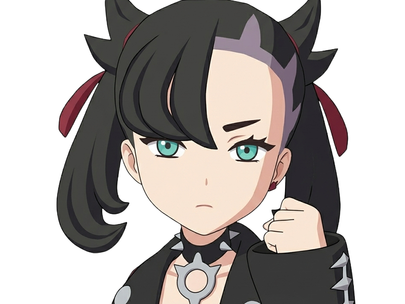 rosemary marnie mary pokemon pkm 8g galar dresseuse rivale anime jeu femme gothique punk