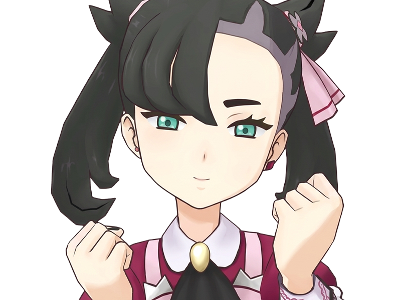 rosemary marnie mary pokemon pkm 8g galar dresseuse rivale anime jeu femme gothique punk