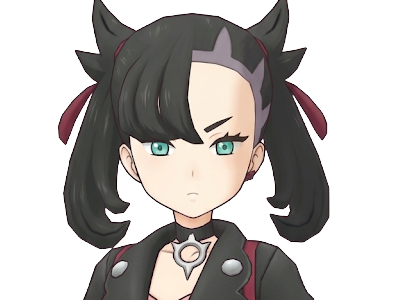 rosemary marnie mary pokemon pkm 8g galar dresseuse rivale anime jeu femme gothique punk