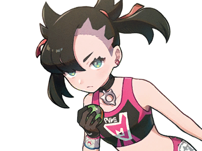 rosemary marnie mary pokemon pkm 8g galar dresseuse rivale anime jeu femme gothique punk