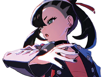 rosemary marnie mary pokemon pkm 8g galar dresseuse rivale anime jeu femme gothique punk
