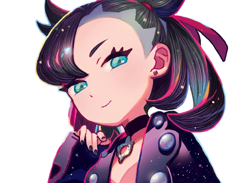 rosemary marnie mary pokemon pkm 8g galar dresseuse rivale anime jeu femme gothique punk