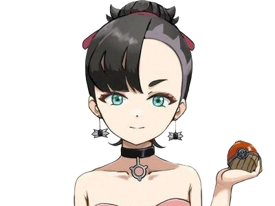 rosemary marnie mary pokemon pkm 8g galar dresseuse rivale anime jeu femme gothique punk