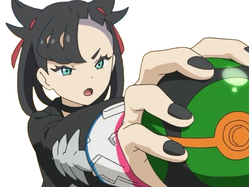 rosemary marnie mary pokemon pkm 8g galar dresseuse rivale anime jeu femme gothique punk
