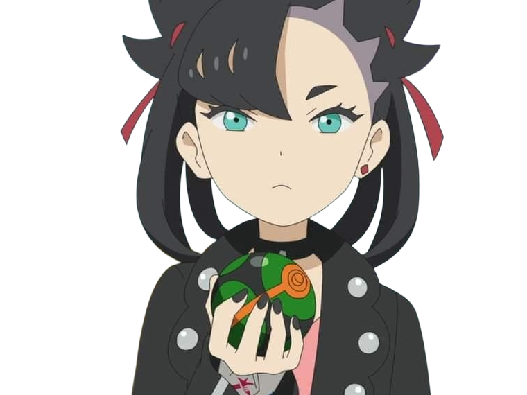 rosemary marnie mary pokemon pkm 8g galar dresseuse rivale anime jeu femme gothique punk