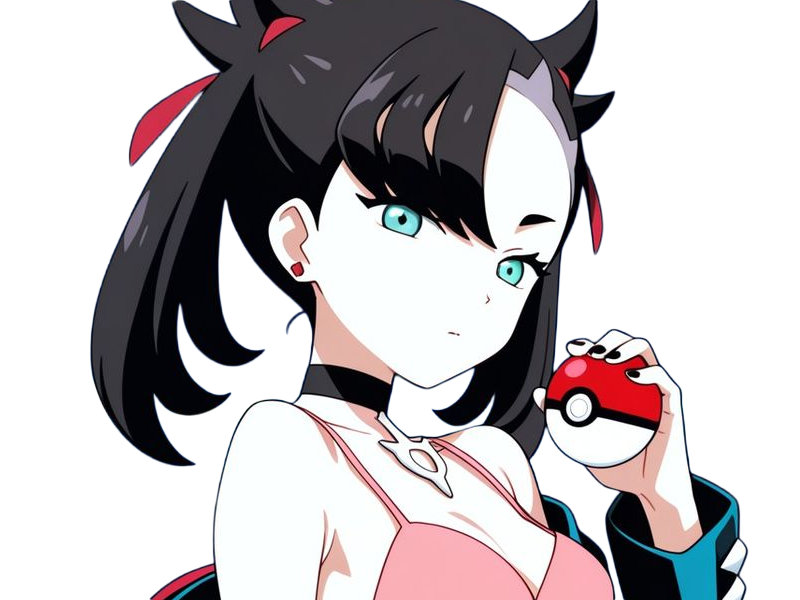 rosemary marnie mary pokemon pkm 8g galar dresseuse rivale anime jeu femme gothique punk