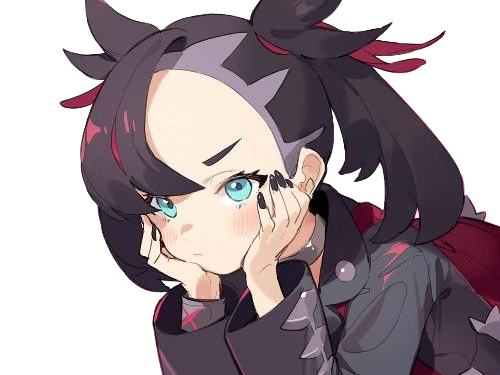 rosemary marnie mary pokemon pkm 8g galar dresseuse rivale anime jeu femme gothique punk