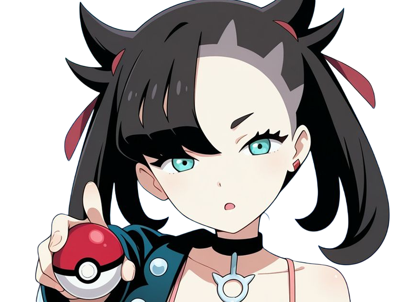 rosemary marnie mary pokemon pkm 8g galar dresseuse rivale anime jeu femme gothique punk