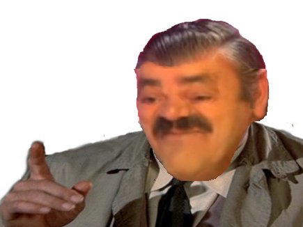 risotas columbo doigt moustache cravate