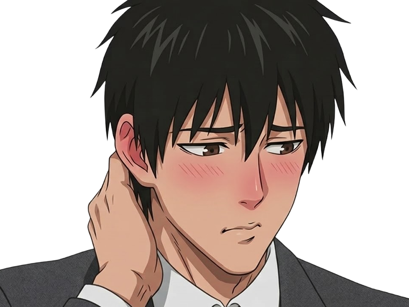 Sticker saitama chomeur cheveux jeune passe one punch man opm anime manga heros protagoniste par Moupe258
