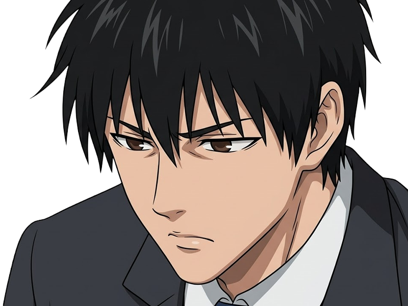 Sticker saitama chomeur cheveux jeune passe one punch man opm anime manga heros protagoniste par Moupe258