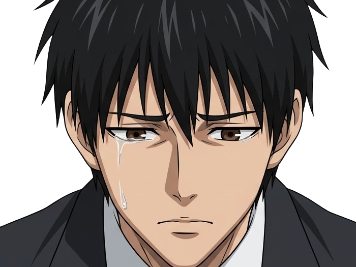 Sticker saitama chomeur cheveux jeune passe one punch man opm anime manga heros protagoniste par Moupe258