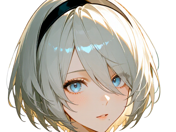 Sticker 2b moupe sans bandeau nier automata morgane waifu robot androide par Dark-63